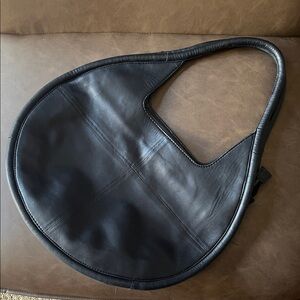 Anthropologie Black Leather Tote